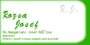 rozsa josef business card